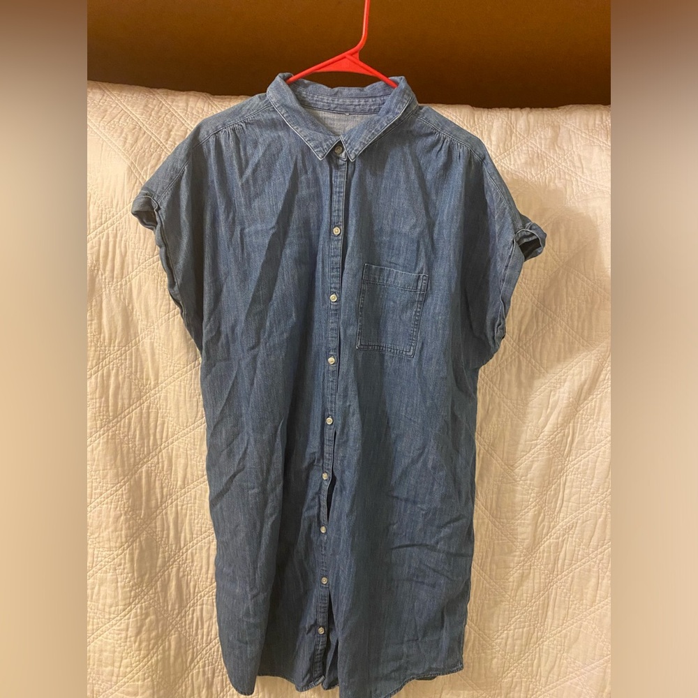 Denim look dress - 1X